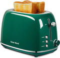 Roter Mond 2 Slice Toaster Retro Stainless Steel - Wide Slots & 6