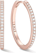 Elegant 925 Sterling Silver Huggie Earrings for Women by Chicsilver