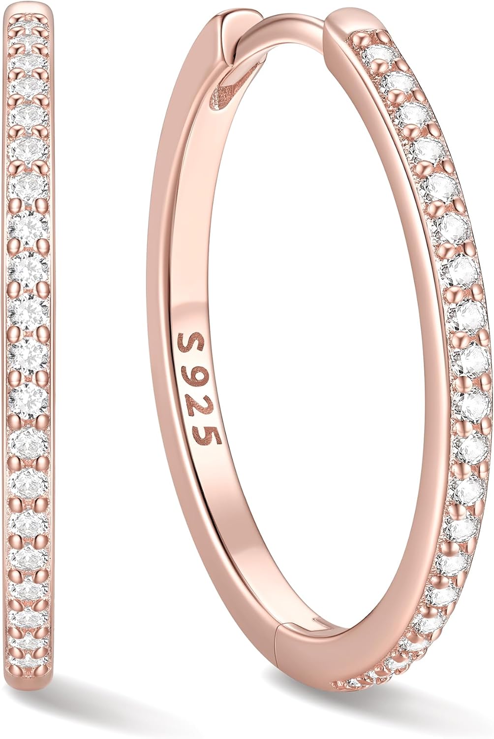 Chicsilver 925 Sterling Silver Huggie Earrings for Women