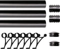 Solid Bar Mount Foot Rail Kit 2 in OD Matte Black - 3 Tubes (16 ft)