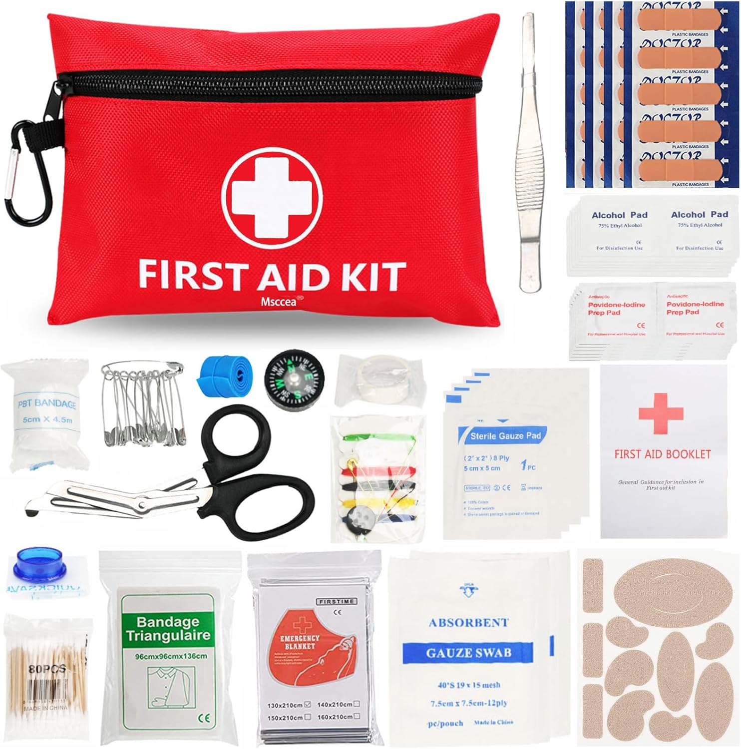 Compact 122 Piece Family First Aid Kit