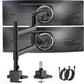 Dual Ultrawide Monitor Arm for 17-57 Inch Screens, Black