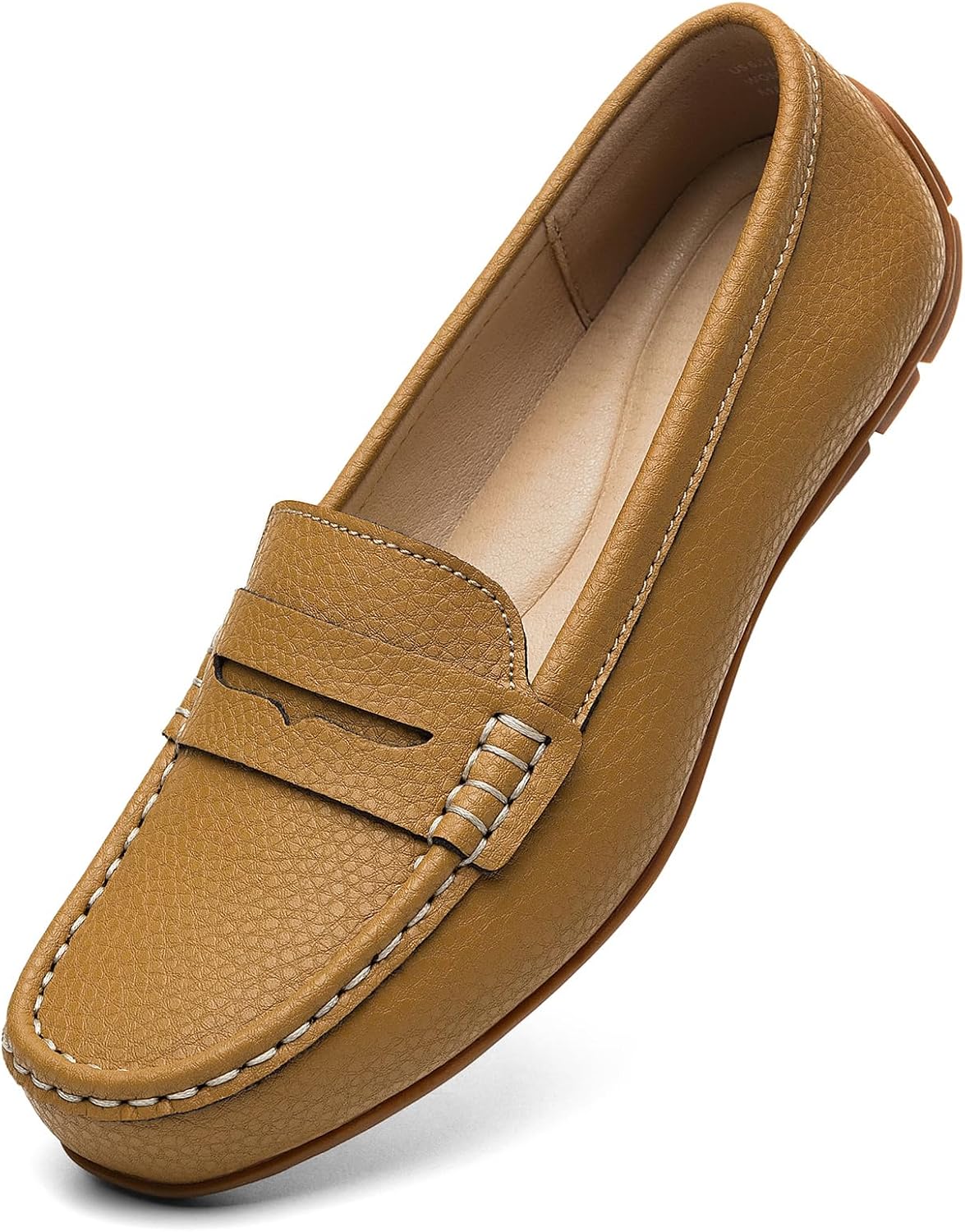 KORDAL Women's Comfortable Leather Penny Loafers for Work
