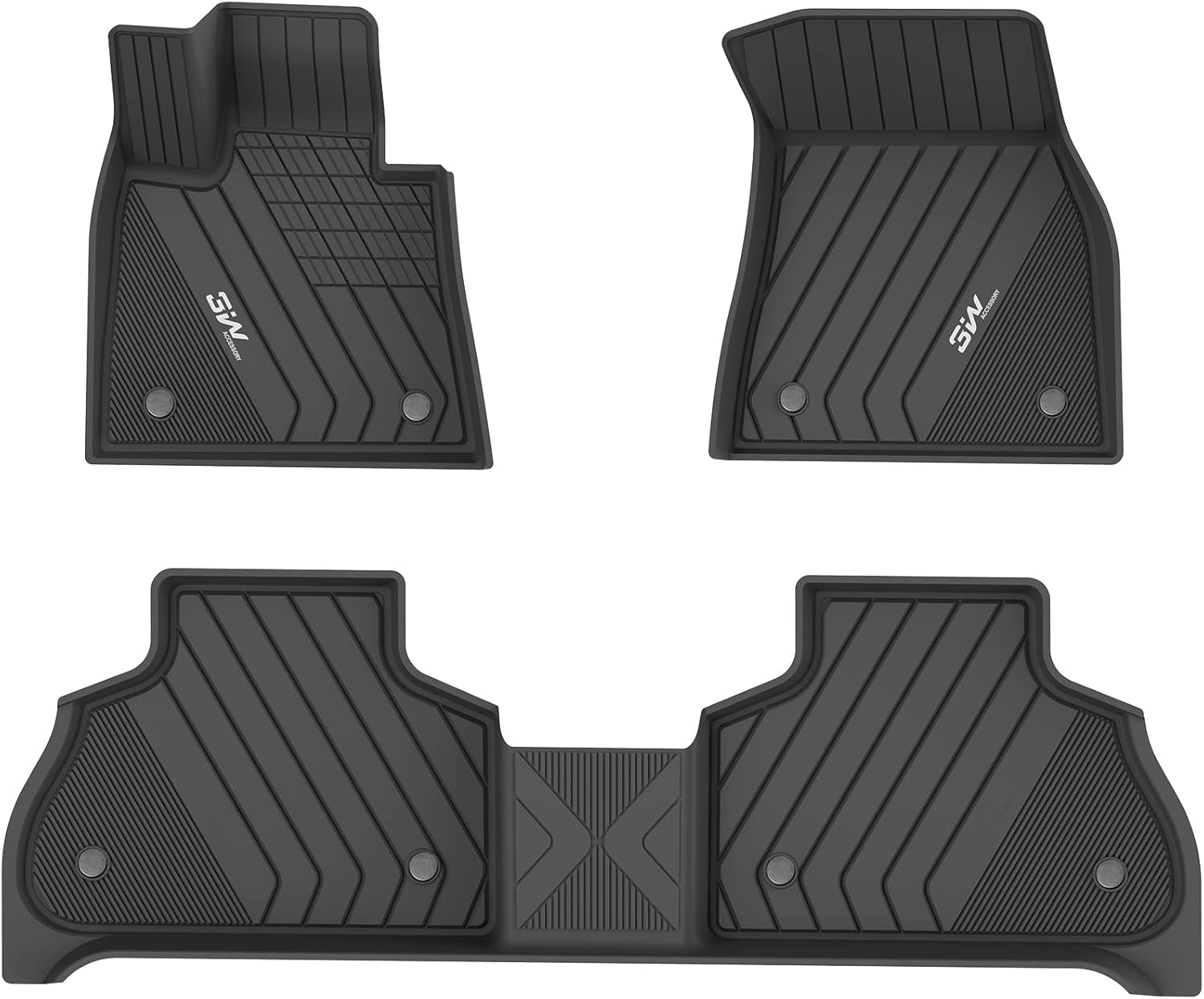 3W Floor Mats for BMW X7 7 Seats 2019-2025 Custom Fit Liners