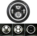 BICYACO DOT 7 in Halo LED Headlight for Harley Models - Bright Wide
