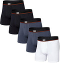 SAXX Men's Underwear Non-Stop Stretch Cotton Boxer Briefs 5Pk