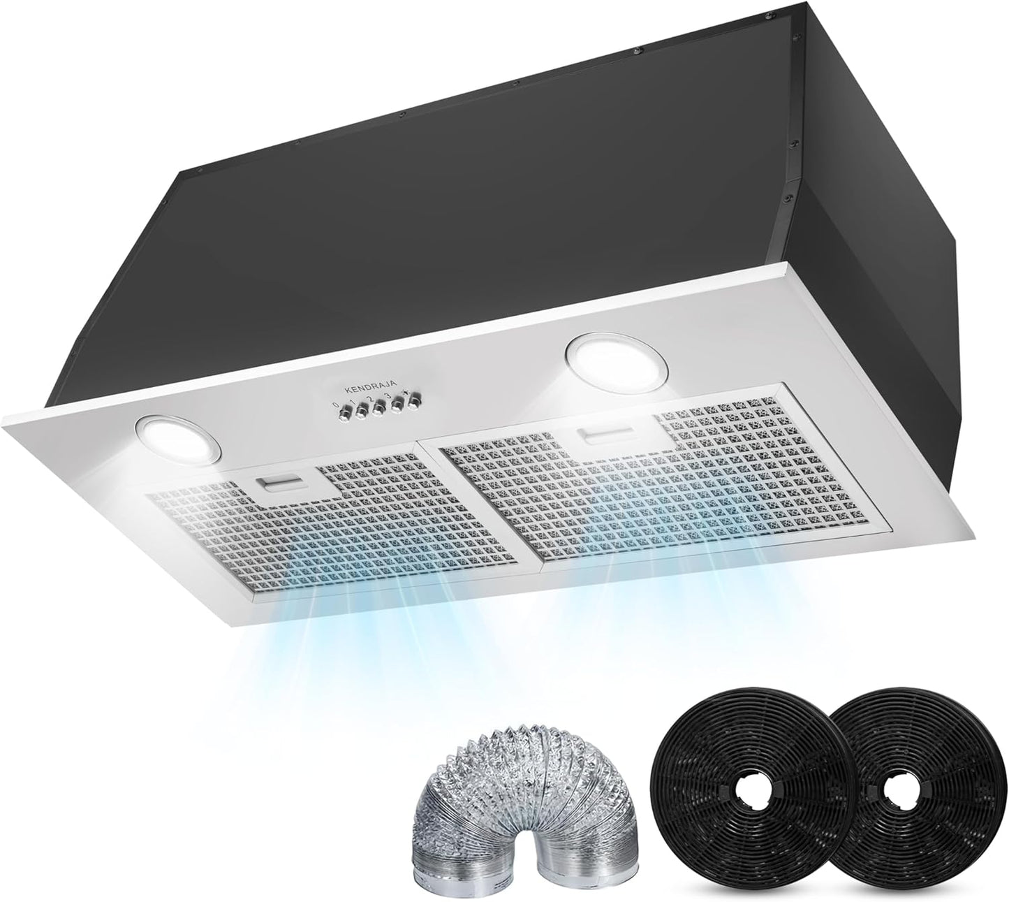 700CFM Range Hood Insert for Kitchen with LED Lights & Filters