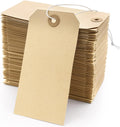 Blank Manila Shipping Tags with String 350 PCS - Durable Prestrung