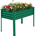 Land Guard Galvanized Large Metal Raised Garden Bed for Vegetables