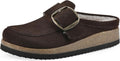 Women's Bueno Mule Brown Leather Clog - Contoured Comfort