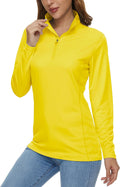 MAGCOMSEN Women's 1/4 Zip UPF50+ Long Sleeve Rash Guard - Lightweight