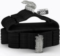 200 Pack Velvet Hanger for Shirt Pants Dresses Skirts - Slim Space