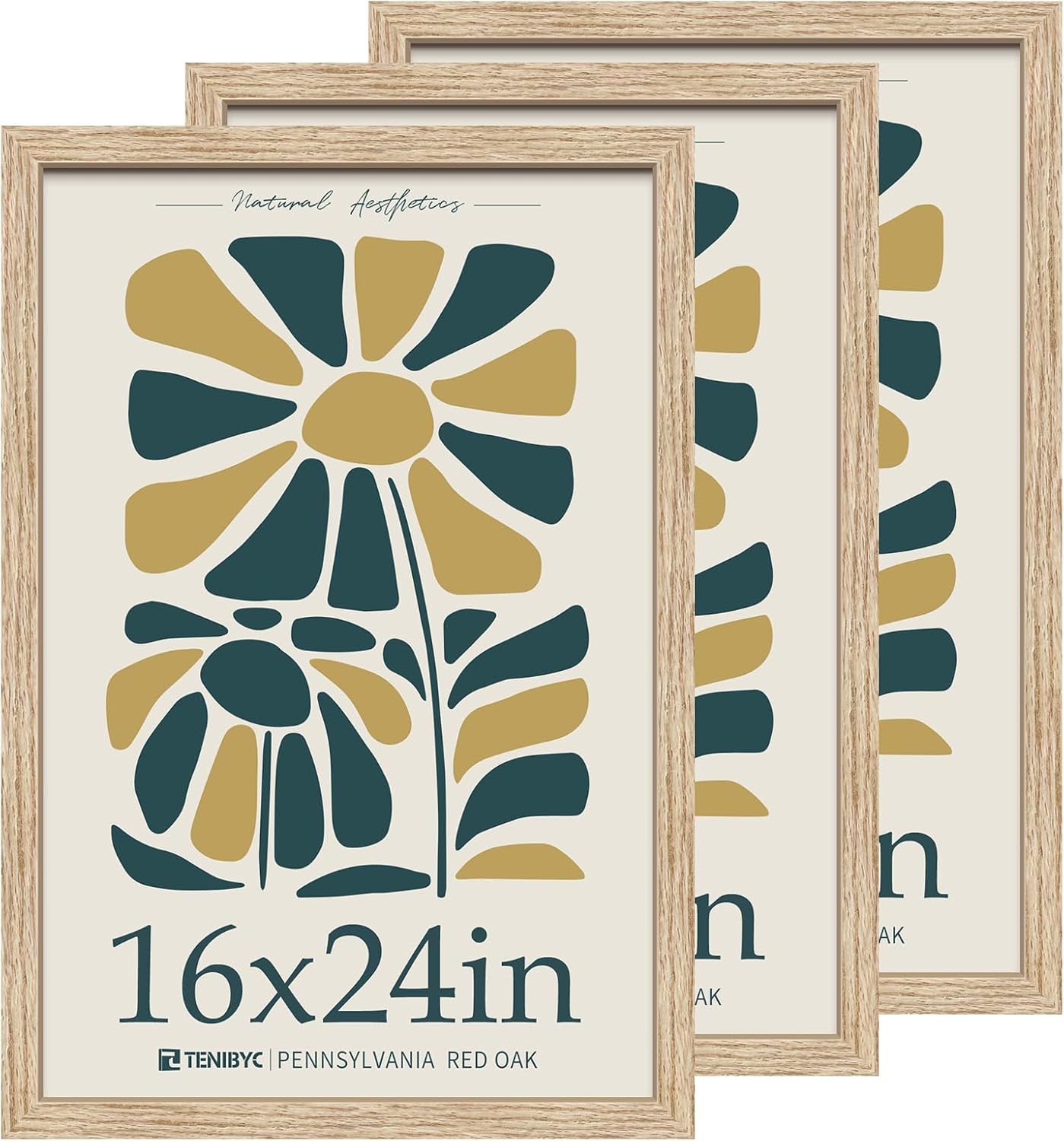 16x24 Oak Poster Frame 3 Pack for Timeless Home Decor