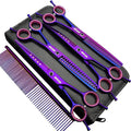 7.0 in Professional Dog Grooming Scissors Set - 5pcs Straight