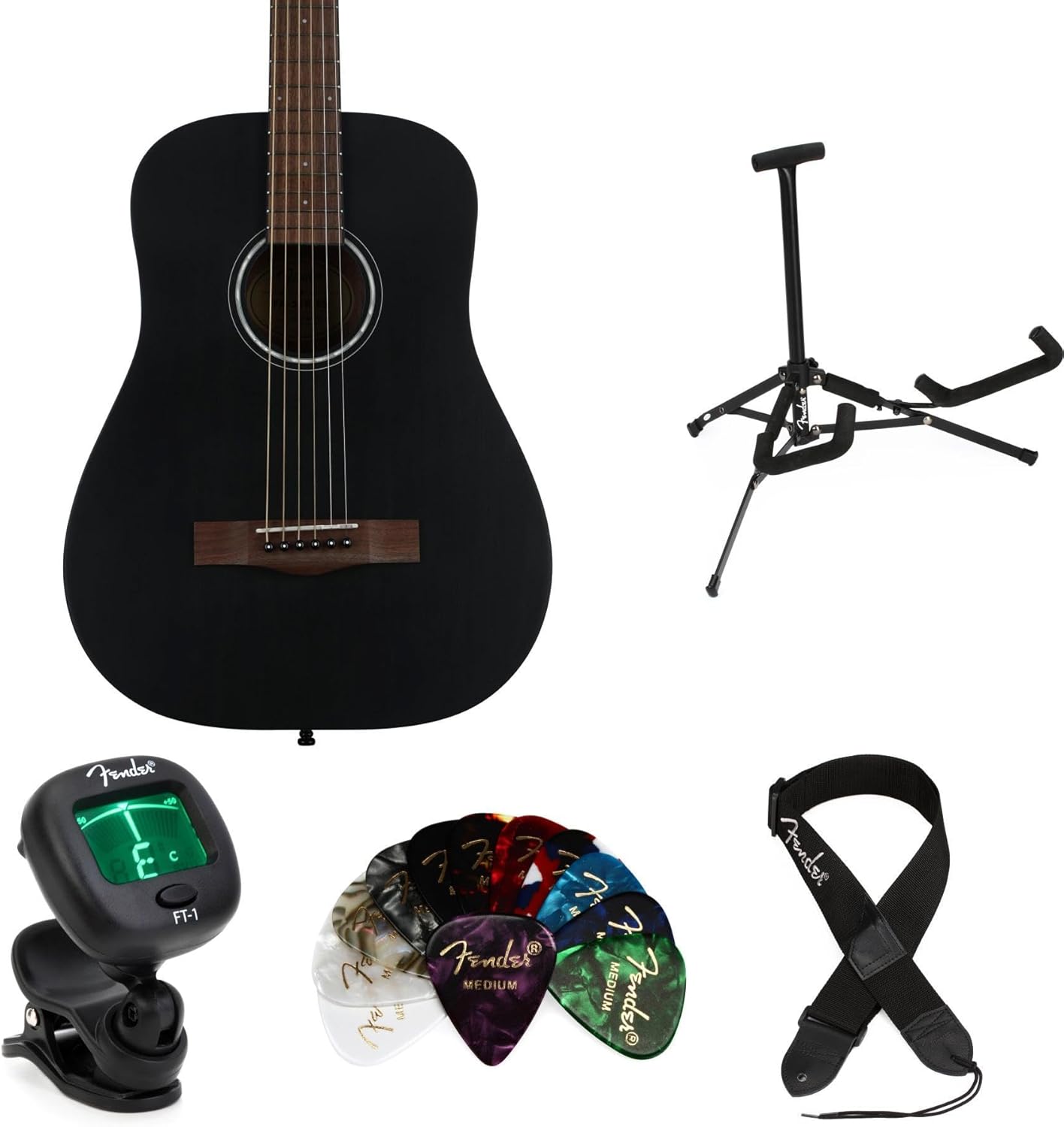 Fender FA-15 Acoustic Guitar Bundle - Perfect for Beginners