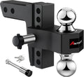 Adjustable Trailer Hitch Towing Ball Mounts for 2.5-in Receiver - Dual