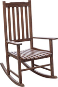 Flamaker Outdoor Rocking Chair Oversized Wooden Patio Chair