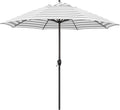 9 ft Round Aluminum Patio Umbrella - Crank Lift with Auto Tilt