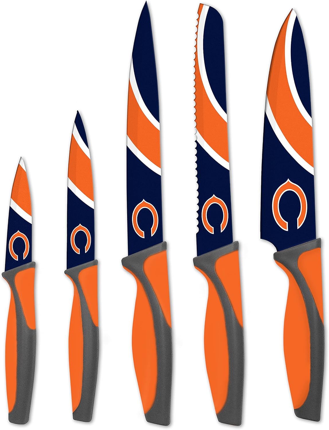 NFL Chicago Bears 5-Piece Kitchen Knife Set for Food Prep