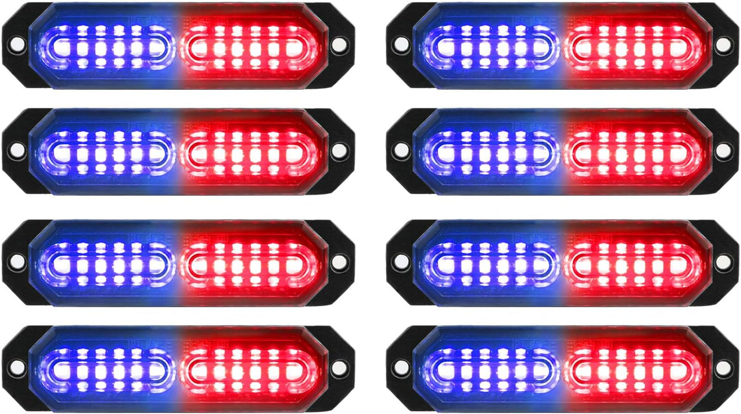 Ultra Slim 12-LED Strobe Lights for Emergency Vehicle Safety
