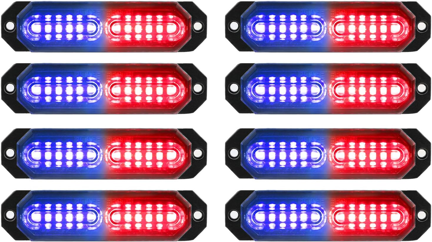 Ultra Slim 12-LED Strobe Lights for Emergency Vehicle Safety