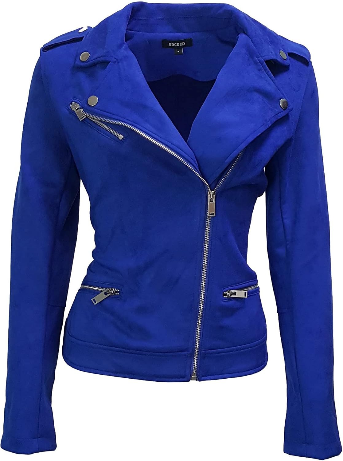 ODCOCD Faux Suede Jacket for Women Long Sleeve Casual Outwear