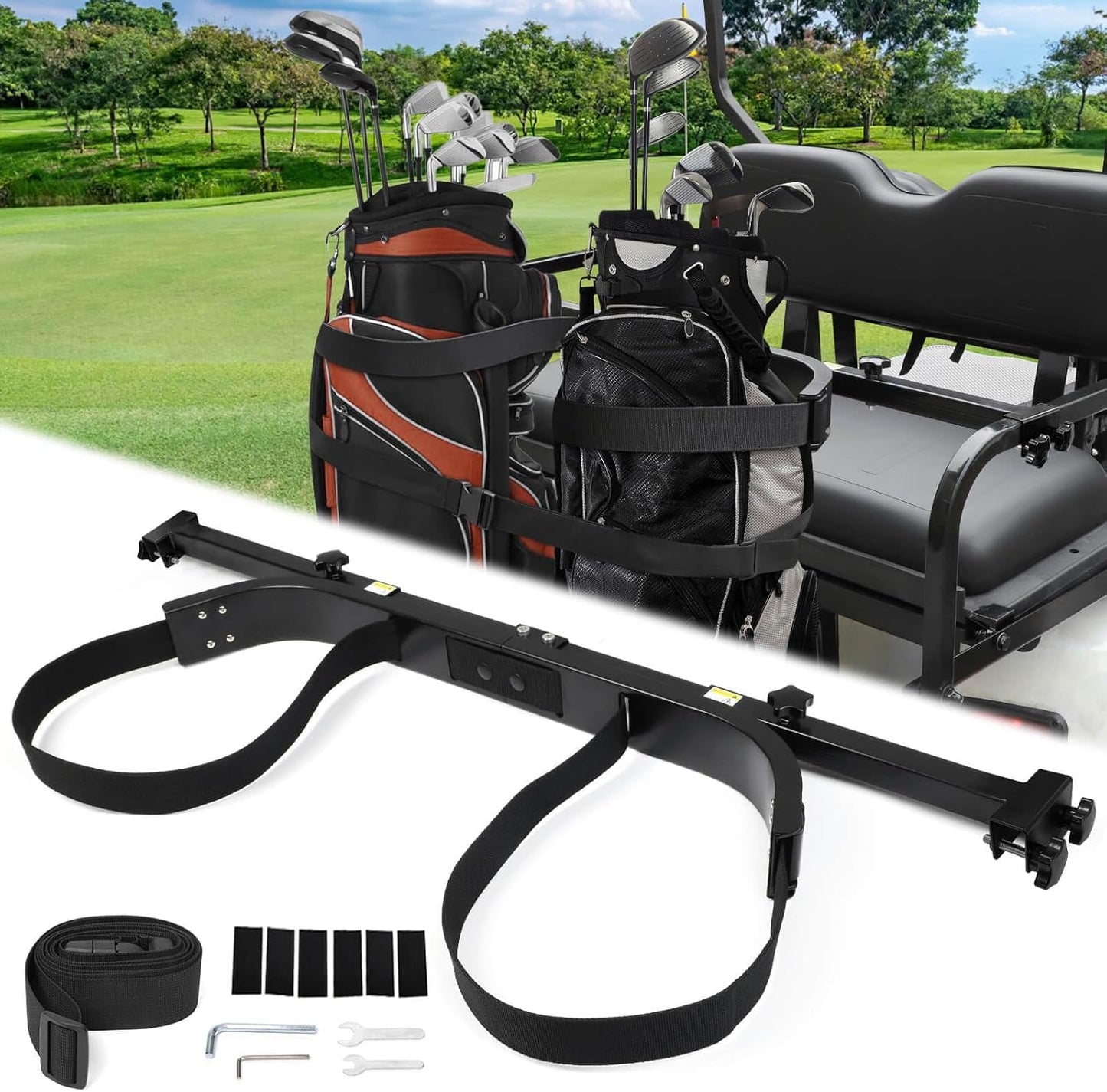 Sturdy Golf Cart Rear Seat Bag Holder - Easy Attachment!