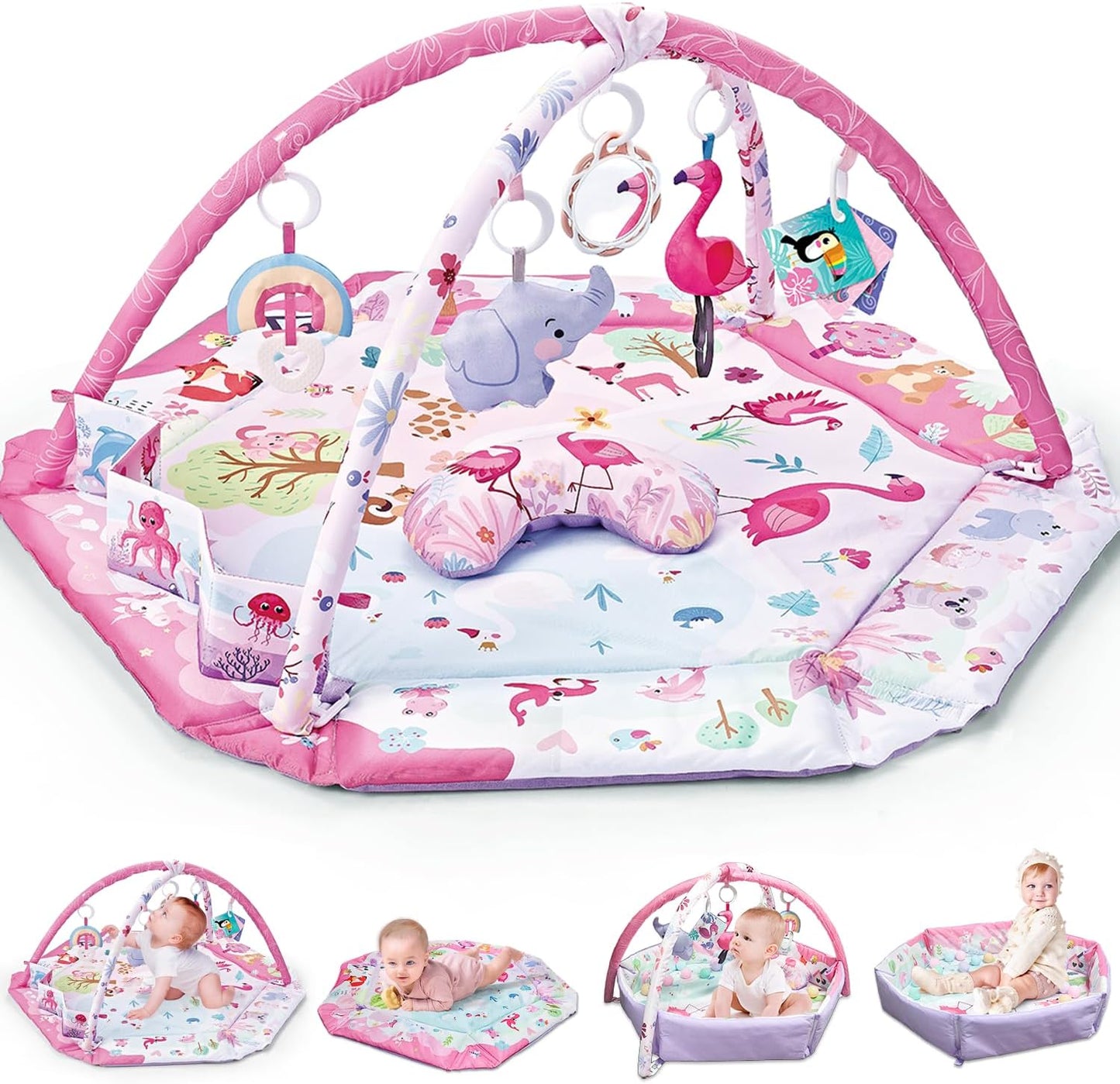 Baby Play Mat Set: 7-in-1 Fun Learning!