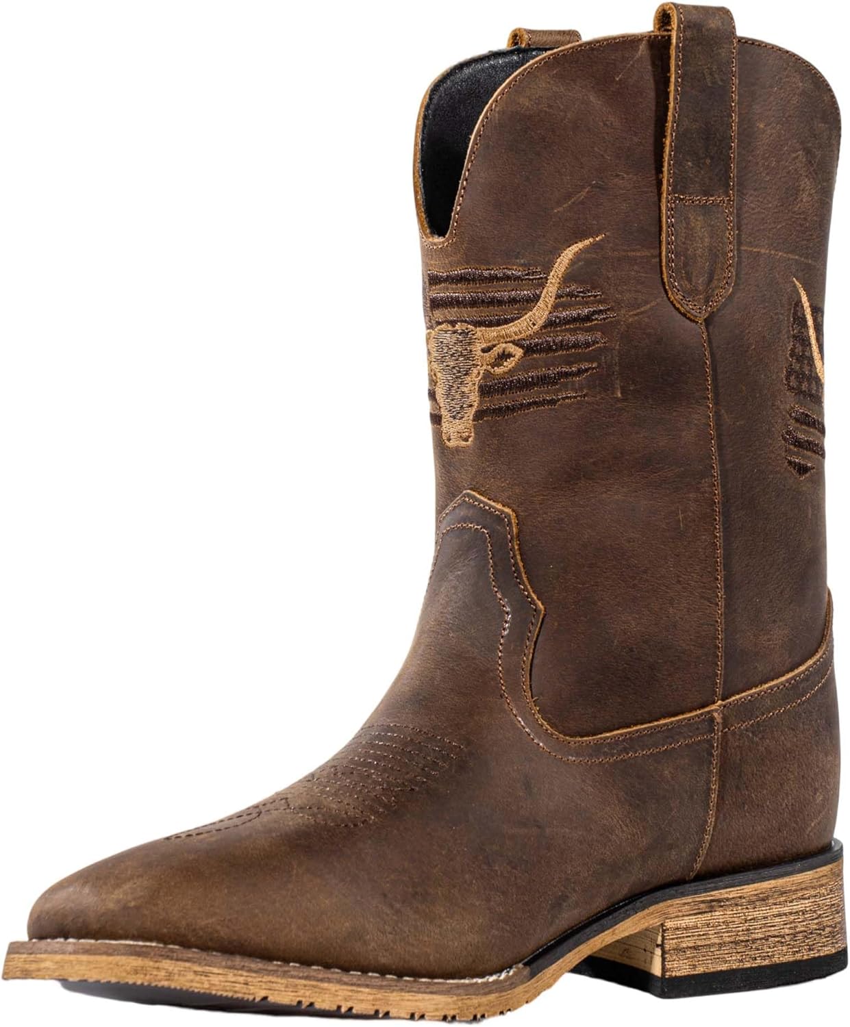 Winbird Cowboy Boots for Men: Classic Square Toe Western Style
