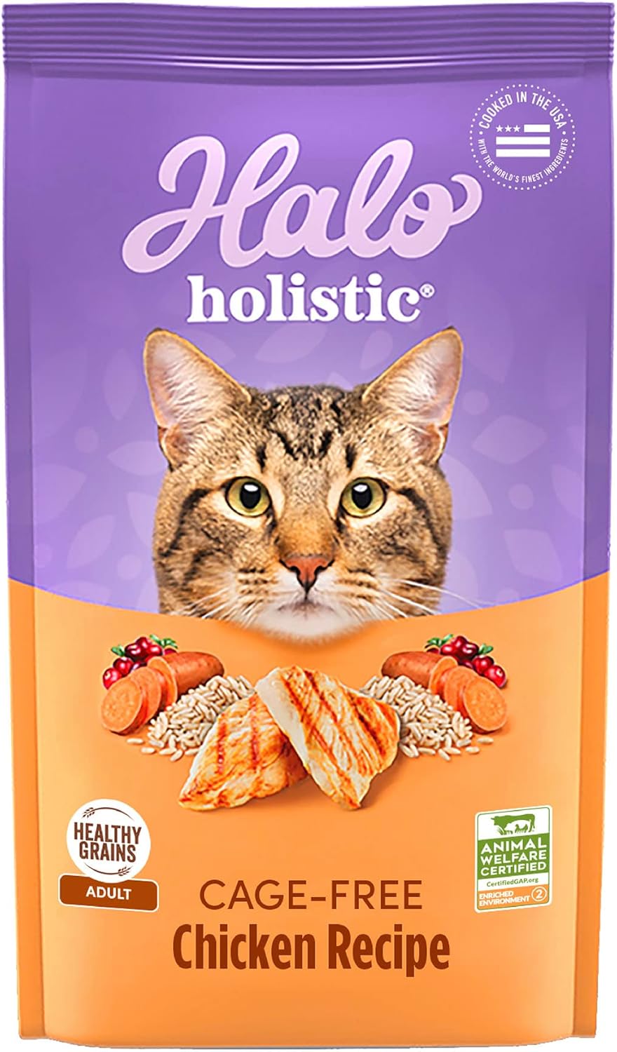 Halo Holistic Cage Free Chicken Cat Food for Complete Health