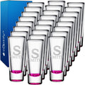 Personalized Pink Bottom Shot Glasses Set of 25 - Custom Engraved