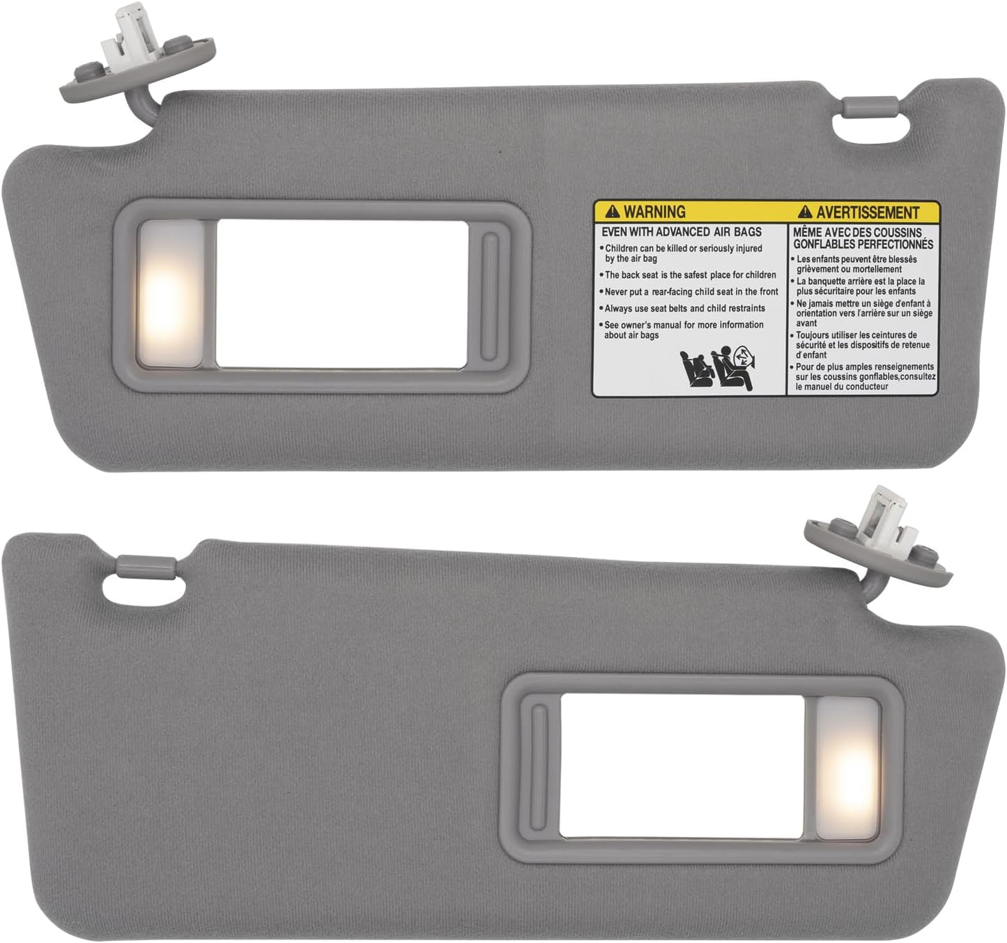 NHILES Sun Visor Replacement for Toyota Tacoma 2005-2015 Gray
