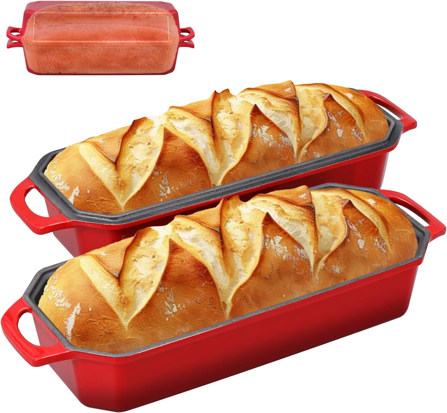 Cast Iron Loaf Pan with Lid for Perfect Homemade Bread