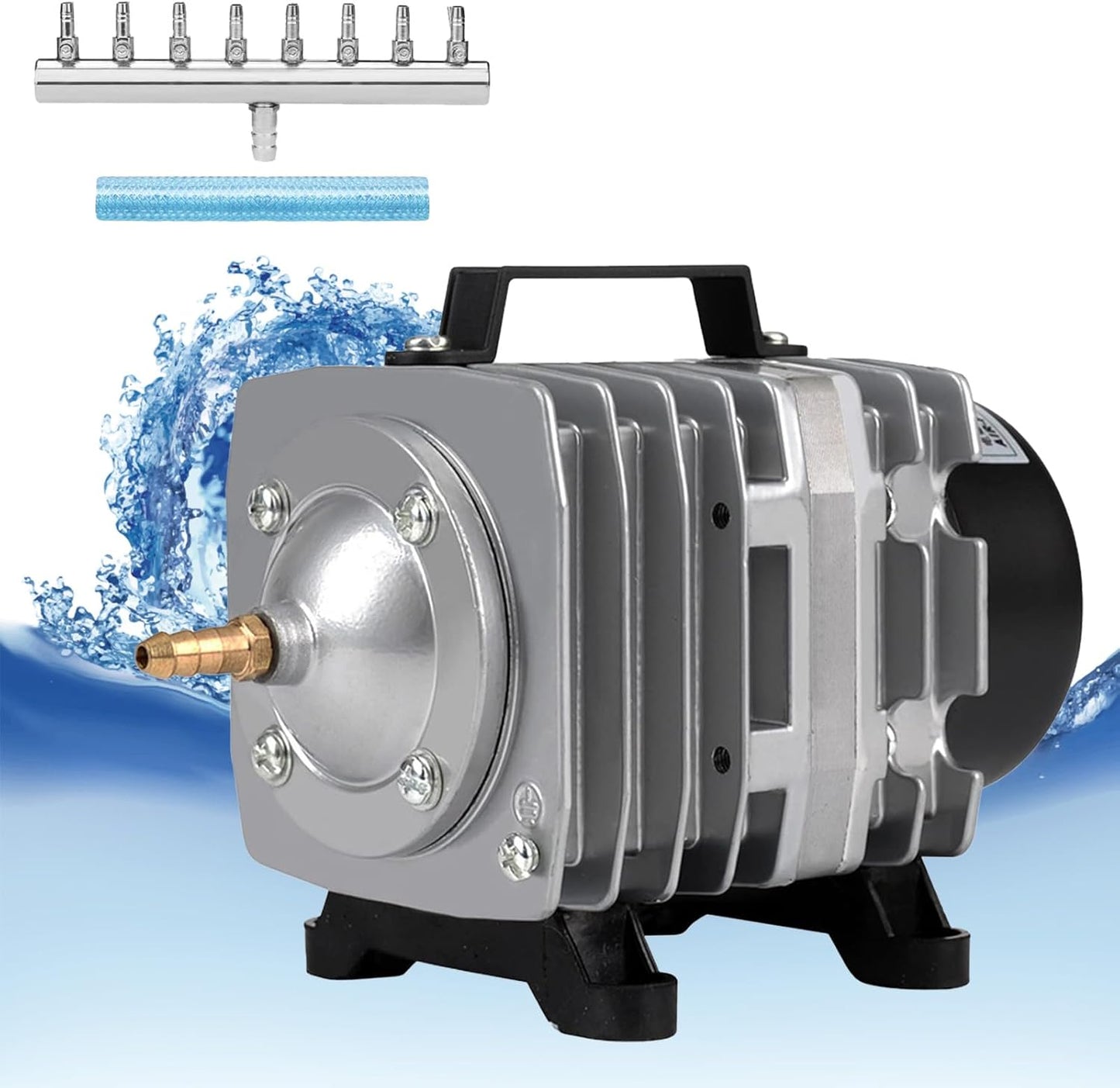 Aquarium Air Pump with Aluminum Housing for Pond Aeration