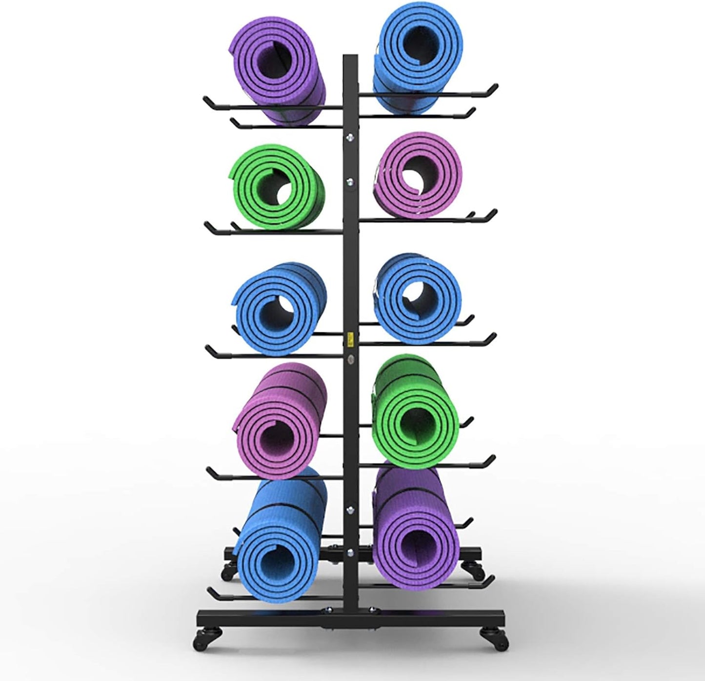 Space-Saving Mobile Yoga Mat Rack - Holds 10 Mats!