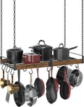 Hanging Pot Rack 31.5x15.75 in - Extra Capacity Ceiling Mounted
