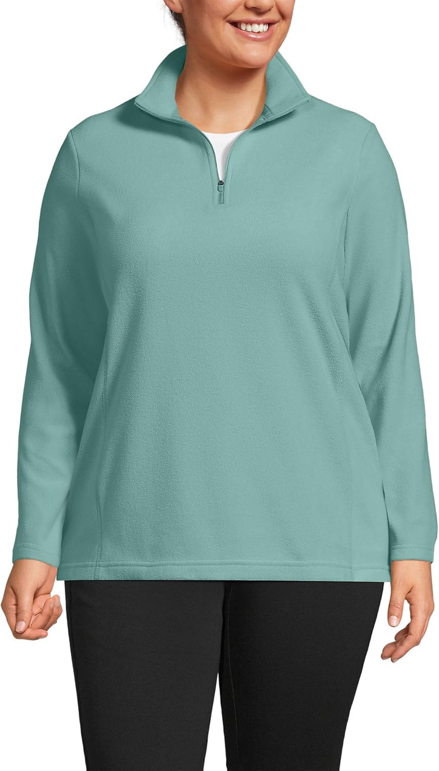 Lands' End Anyweather Fleece Quarter Zip Pullover for Comfort