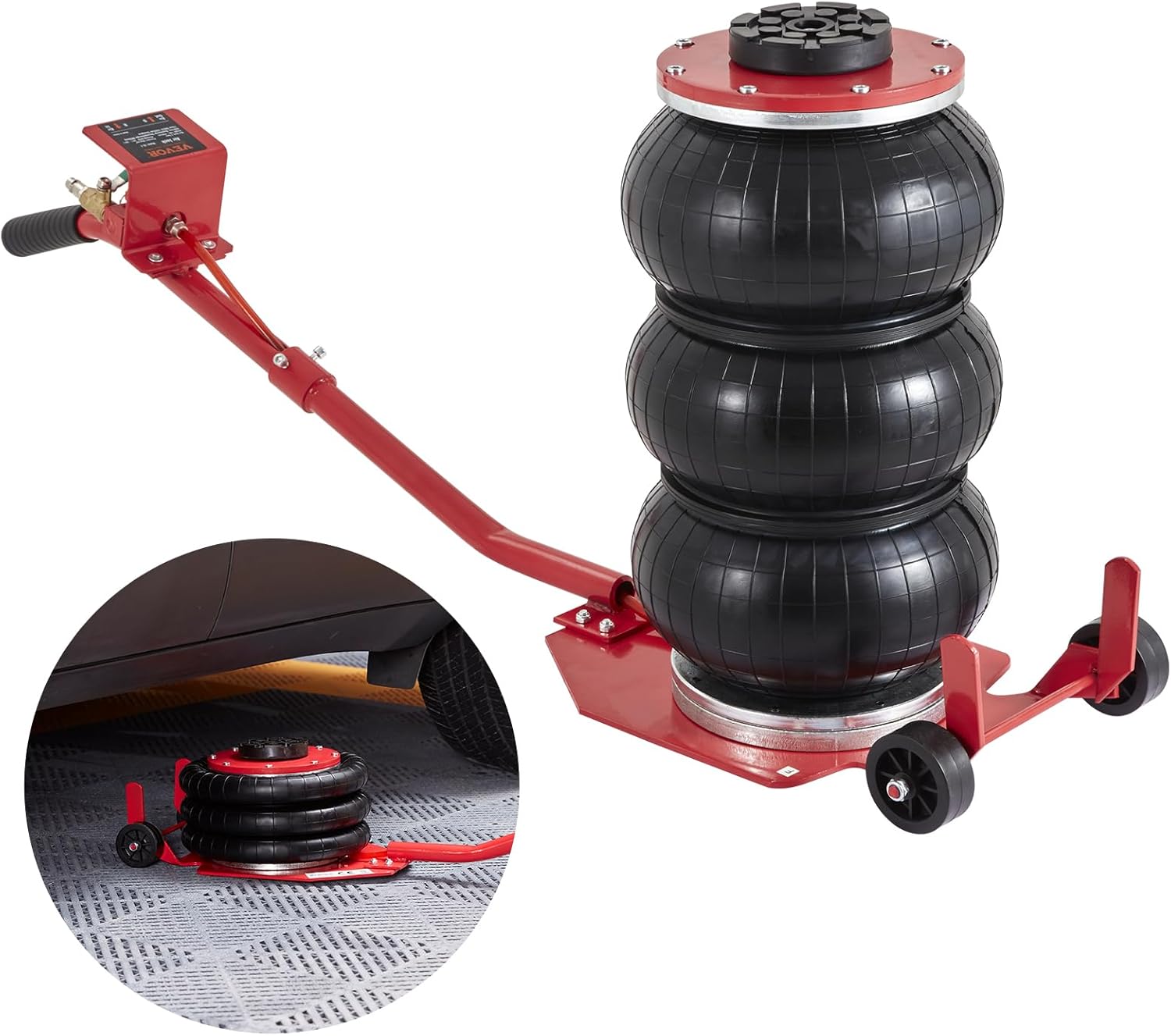 VEVOR Air Jack 3 Ton Triple Bag Pneumatic Jack for Cars