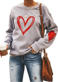Review Love Heart Print Sweatshirt for Valentines Day