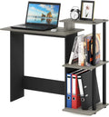 Furinno EFFICIENT Desk with 3 Side Shelves - Compact Home Office