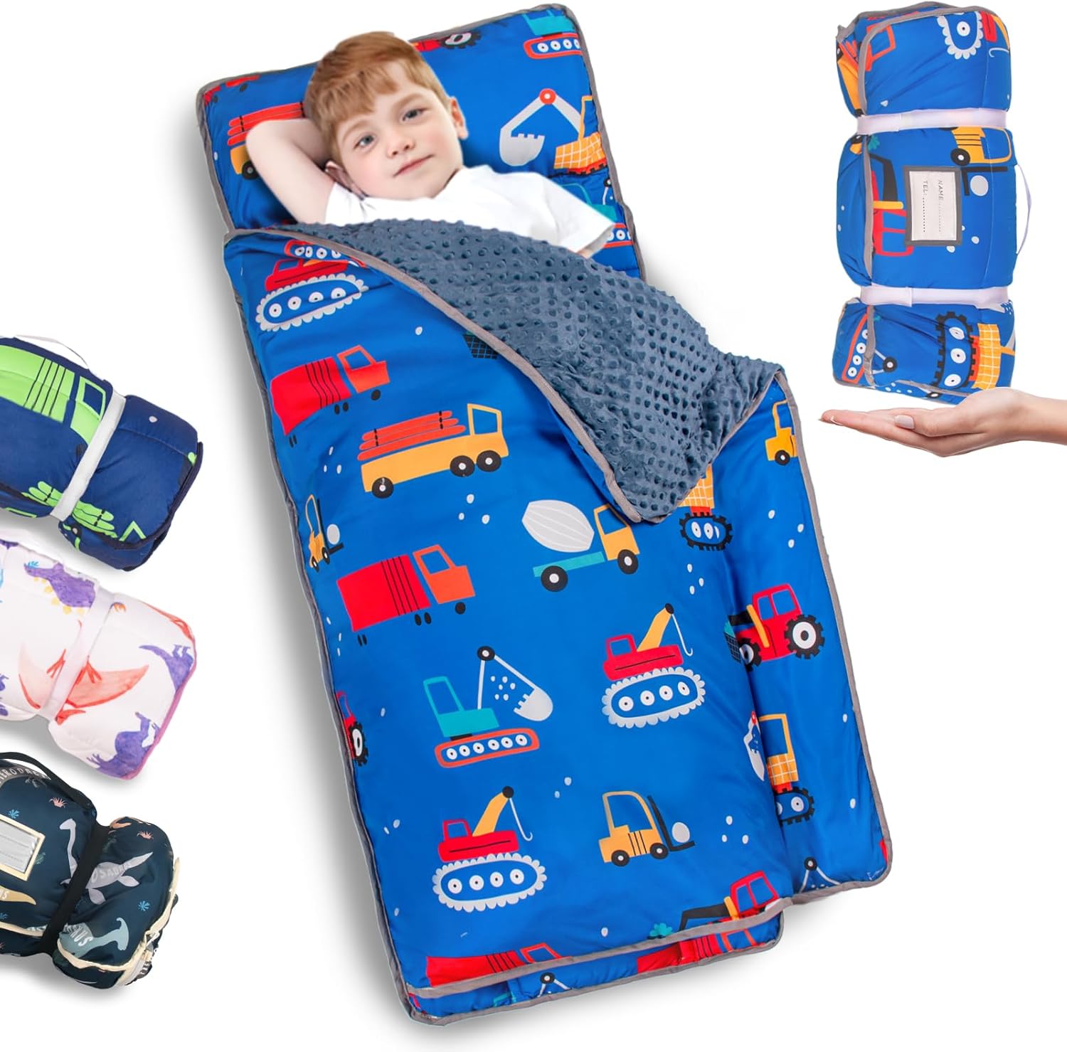 Primlect Thickened Toddler Nap Mat with Removable Pillow