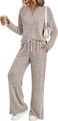 LILLUSORY Womens 2 Piece Lounge Sets - Cozy All-Season Match