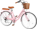 26 Inch Beach Cruiser Bike for Women with 7 Speed and Comfort