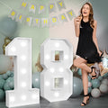 Marquee Numbers Large 18th-Birthday Decorations - Light Up 3ft 18