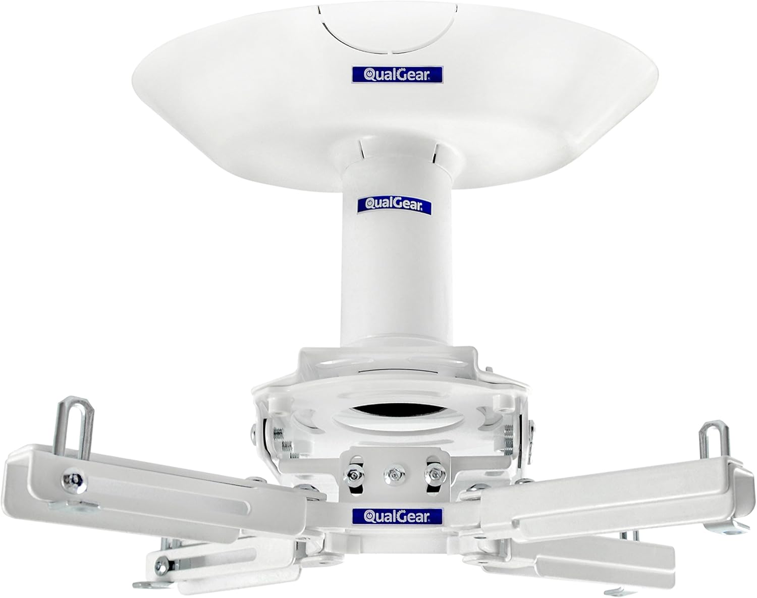 QualGear Pro-AV Single Joist Ceiling Adapter, White