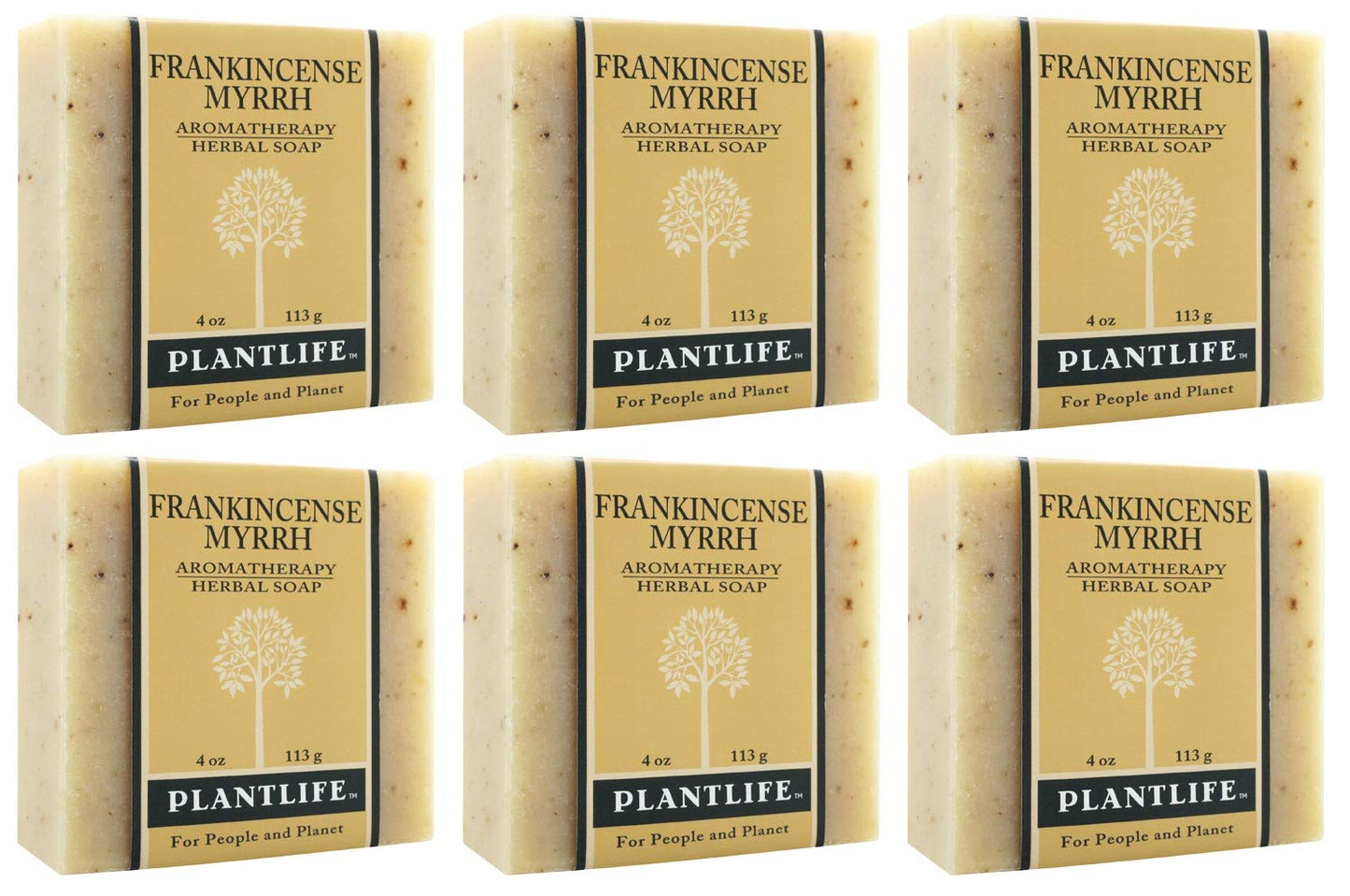 Frankincense Myrrh 6-Pack Bar Soap - Moisturizing and Soothing