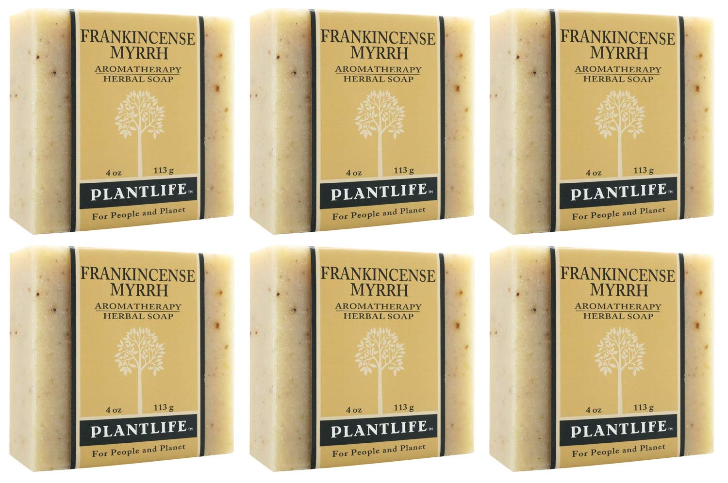 Frankincense Myrrh 6-Pack Bar Soap - Moisturizing and Soothing