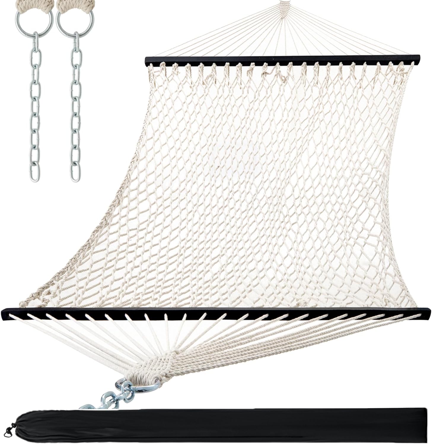 PNAEUT Double Hammocks for Outside - 13ft Rope Hammock for 2