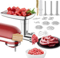 Stainless Steel Meat Grinder Attachments for Mixers - Hands-Free