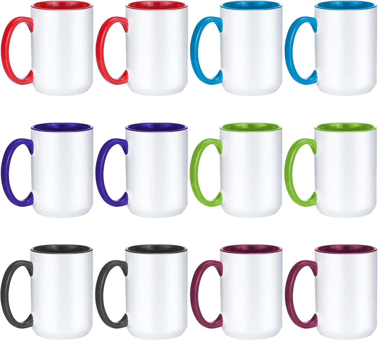 High Quality 15oz Sublimation Mugs Set of 12 for DIY Projects
